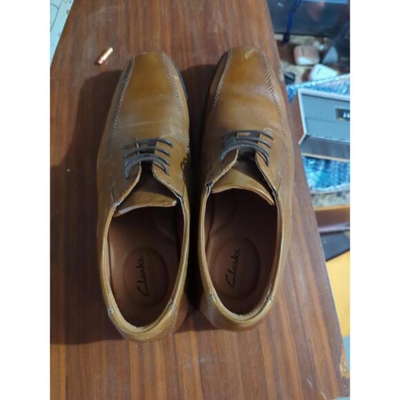 Clarks Mens Tilden Walk Lace Up Oxfords US 9.5m Wide Brown Leather main image 5